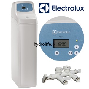 ELECTROLUX17L PURIFY, ZMIĘKCZACZ WODY Z WĘGLEM AKTYWNYM,, UP-FLOW, BY-PASS, SUCHY ZBIORNIK, 5 LAT GWARANCJI. 