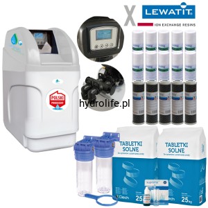 ZMIĘKCZACZ WODY WATERLIFE HYDRO PREMIUM 12,  MONOSFERYK LEWATIT, MENU PL, ZAWÓR BY-PASS, ZAWÓR MIXING.