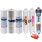 SET-RO7-SUPREME - Zestaw sześciu wkładów (kpl. do RO7): trzech wkładów filtracji wstępnej - mechanicznych S-PP20 i S-PP5, węglowego S-BL, oraz liniowego wkładu uszlachetniającego S-L-CARB, mineralizującego S-L-MIN, a także wkładu jonizującego S-L-FIR